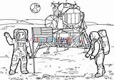 Colouring Moon Landing Neil Armstrong Pages Space Apollo Activity Children Explorers Activityvillage Village Explore Detailed sketch template