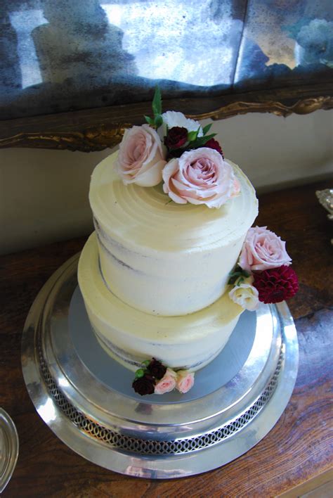 Semi Naked Wedding Cake 395 80 Serves • Temptation Cakes