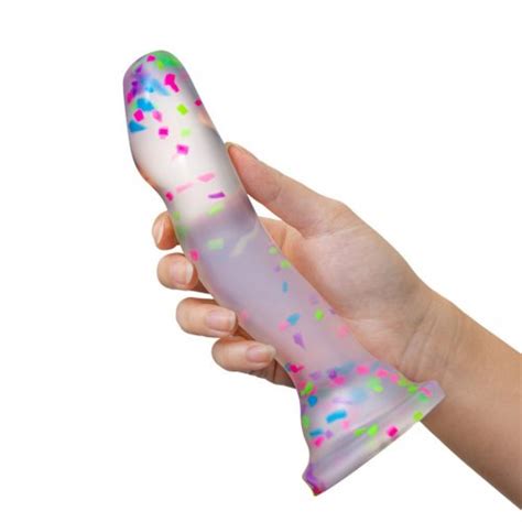 neo elite glow in the dark hanky panky confetti dildo sex toys