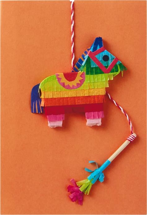 mini pinata mucho fun birthday card mexican christmas decorations