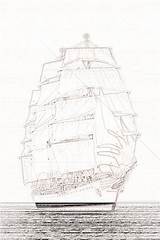 Coloring Pages Ships Sailing Filminspector sketch template