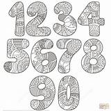 Coloring Zentangle Numbers Number Pages Printable Coloriage Colorier Set Chiffre Animals Mandala Supercoloring Imprimer Crafts Dessin Math Drawing Color Gratuit sketch template