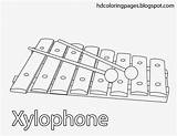 Xylophone Coloring Pages Letter Sheet Template sketch template