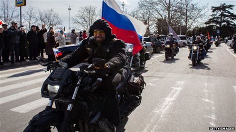 Pro Putin Russian Bikers Spark Polish Protest Bbc News