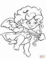 Cupid Coloring Pages Valentine Cute Printable Valentines Color Print St Drawing Getcolorings sketch template