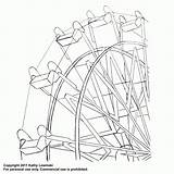Ferris Wheel Coloring Embroidery Pattern Pages Flickr Drawing Patterns Hand Clipart Carnival Drawings Stitch Cross Popular Craft Line Fair Park sketch template