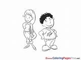 Woman Man Coloring Pages Sheet Title sketch template
