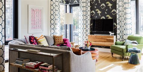 creative ways  mix  match patterns   living room elle decor