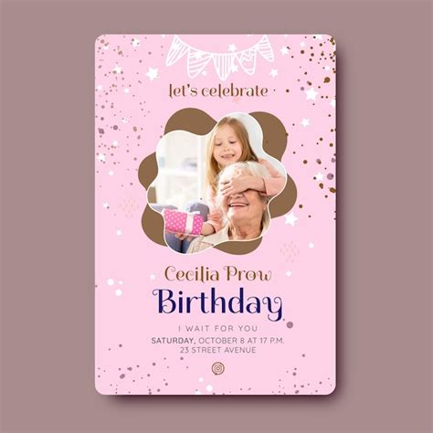 vector birthday card template design