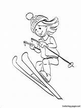 Ski Coloring Pages Doo Jet Skiing Winter Lift Printable Drawing Color Getcolorings Getdrawings Print sketch template