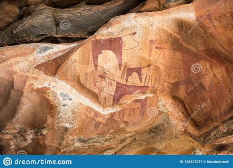 laas geel rock paintings petroglyphs murals stock image image  tourism stone