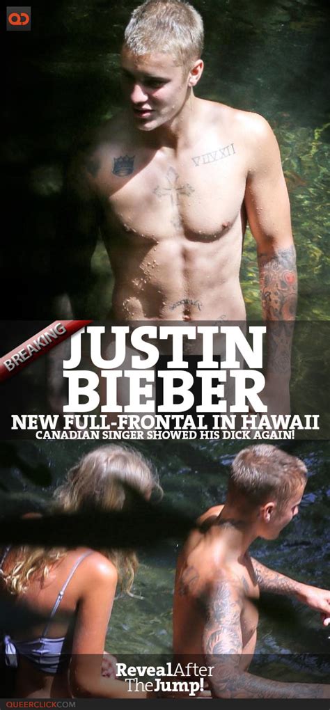 justin bieber new full frontal in hawaii the canadian singer showed his dick again uncensored