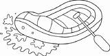 Rafting Raft sketch template