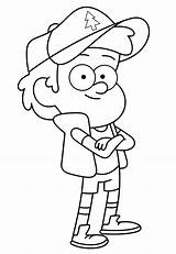 Gravity Coloring Pages Falls Colouring Dipper Pines Getdrawings sketch template