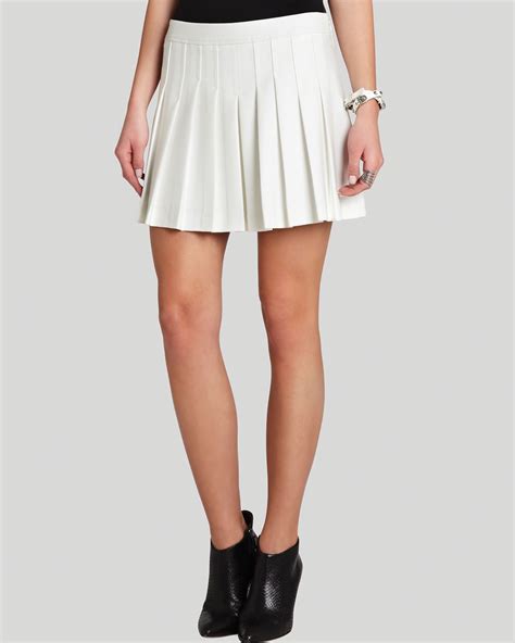 Lyst Bcbgmaxazria Mini Skirt Shane Pleated In White
