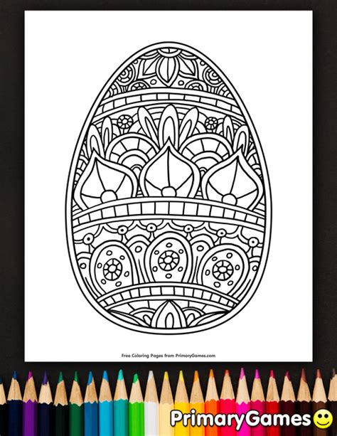 easter egg coloring page  printable  easter egg coloring