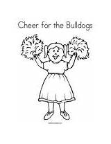 Bulldogs Cheer Coloring Change Template sketch template