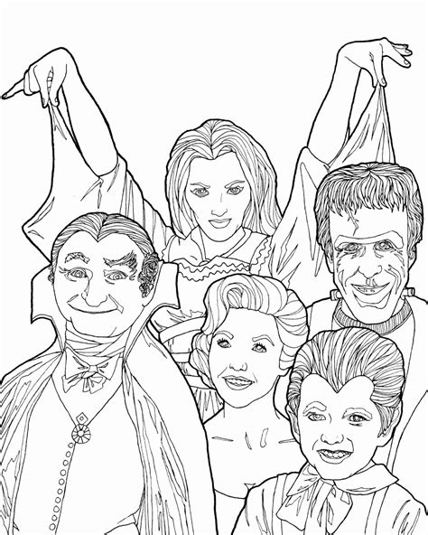 addams family pages coloring pages