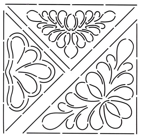 quilt stencil  triangular designs