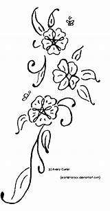 Vine Flower Tattoo Deviantart Flowers Drawing Designs Tattoos Ivy Patterns Leaf Flowering sketch template