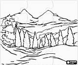 Berge Coloring Puzzel Malvorlagen Bomen Rätsel Bäume Designlooter Puzzels Natuur Puzzle sketch template