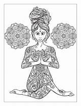 Poses Mandala Mandalas Malvorlagen Meditative Ausmalen Erwachsene Mädchen Ausmalbilder sketch template