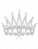 Colouring Beatiful Crowns Tiaras Drawings sketch template