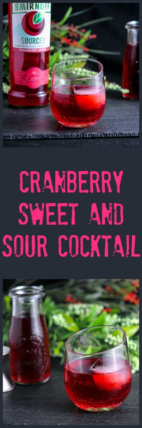 Cranberry Sweet And Sour Cocktail A Combo Of Smirnoff