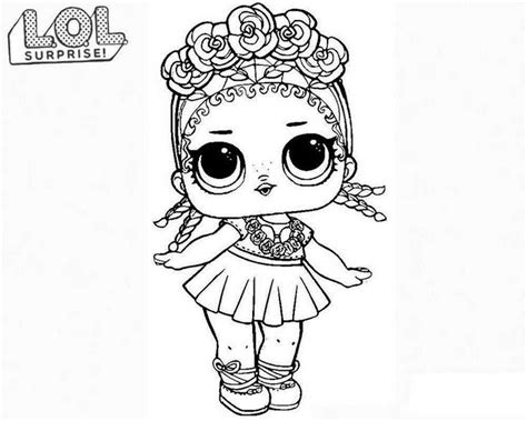 lol dolls coloring page flower child printable coloring lol surprise