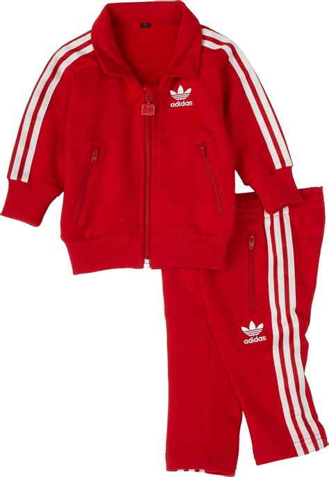 amazoncom adidas infants firebird tracksuit redwhite infant  toddler sweatsuits clothing