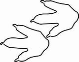 Dinosaur Footprint Template Coloring Clip sketch template