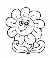 Coloring Sunflower Pages Cute Preschool Dreaming Color sketch template