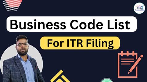 business code  itr filing income tax return business code  itr