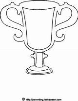 Coloring Trophy Awards Medals Award Printable Trophies Winner Prize Color Ribbons sketch template