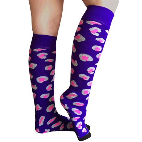 purple cheetah socks