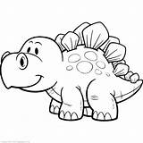 Coloring Dinosaur Easy Pages Getcolorings Cute Color Printable sketch template
