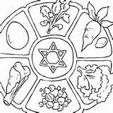 Passover Seder Plate Pesaj Surfnetkids sketch template