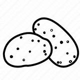 Potato Outline Vegetable Icon Texture Icons Iconfinder Set sketch template