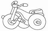 Objetos Colorear Triciclo Transporte Brinquedos sketch template