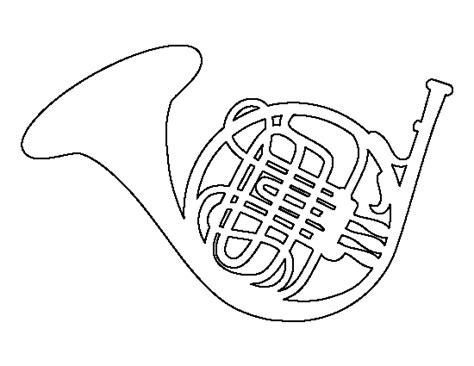 printable french horn template