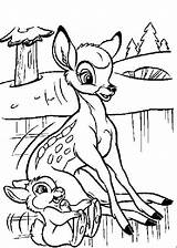 Bambi Coloring Pages Printable Kids sketch template