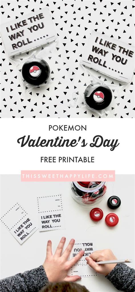 pokemon valentines day card  printable  sweet happy life