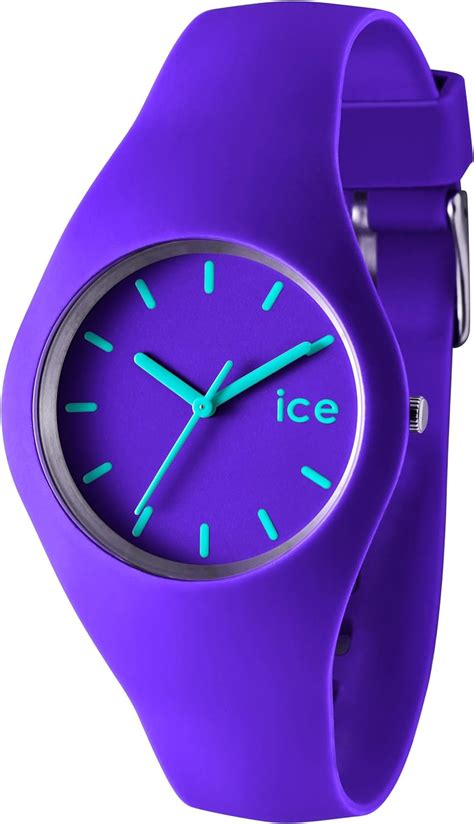 ice  montre mixte quartz analogique ice violet turquoise