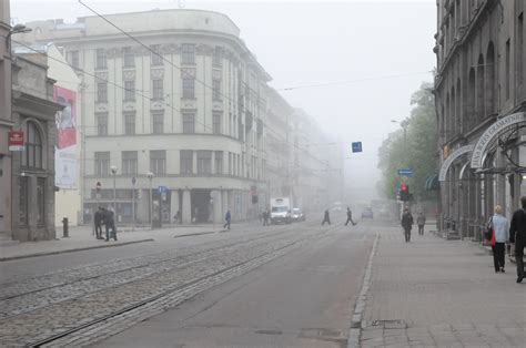 foggy street riga