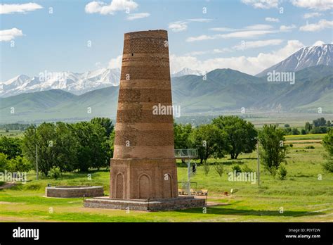 burana tower tokmok kyrgyzstan stock photo alamy