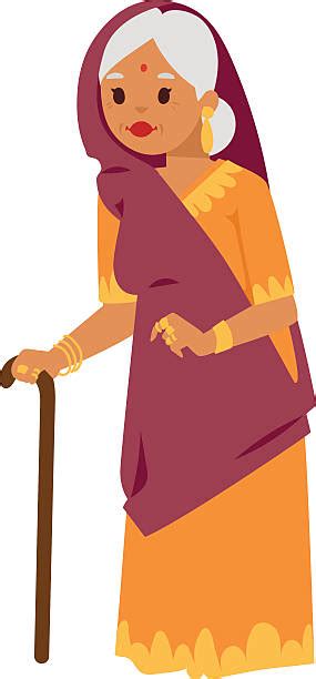 royalty free indian grandmother clip art vector images and illustrations