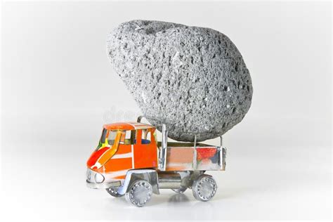 truck  stones stock image image  stones orange