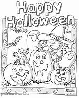 Halloween Coloring Pages Printable Happy Getcoloringpages Sheets Kids Preschool Pumpkin Witch sketch template