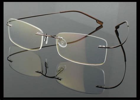 2021 men glasses frame rimless eyeglasses optical brand designer
