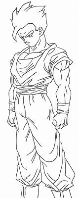 Gohan Coloring Dbz Pages Mystic Lineart Dragon Ball Super Template Popular sketch template